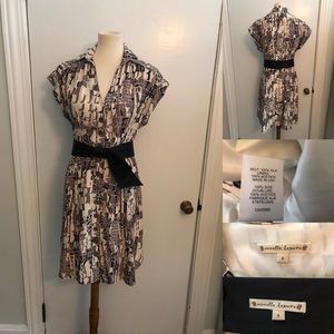 Nanette Lepore silk sashed shirt dress size 8